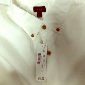 NWT J. Crew White Button Down